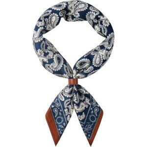 ⚡Men Navy Blue Necktie 27.5 Inches Cowboy Scarves Pocket Square Silk Bandanas